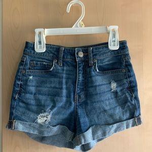 Bethany Mota high waisted denim shorts